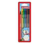 STABILO - Rotulador premium - Pen 68 - Estuche de 6 - 6 colores diferentes