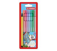 STABILO - Rotulador premium - Pen 68 - Estuche de 8 - Colores pastel