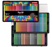 STABILO Rotulador premium Pen 68 - Estuche de metal con 50 unidades