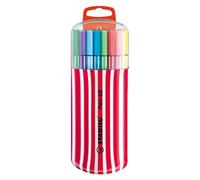 STABILO - Rotulador premium - Pen 68 - Estuche Zebrui color cereza con 20 colores surtidos