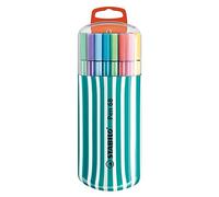 STABILO - Rotulador premium - Pen 68 - Estuche Zebrui color turquesa con 20 colores surtidos