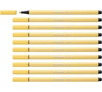 STABILO - Rotulador premium - Pen 68 - Pack de 10 - amarillo claro