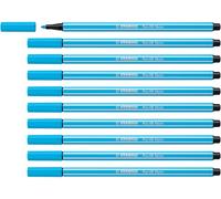STABILO - Rotulador premium - Pen 68 - Pack de 10 - azul neón