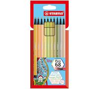 STABILO - rotulador premium - Pen 68 | pack de 10, colores suaves