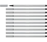 STABILO - Rotulador premium - Pen 68 - Pack de 10 - gris claro