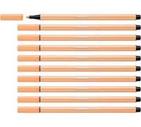 STABILO - Rotulador premium - Pen 68 - Pack de 10 - naranja claro