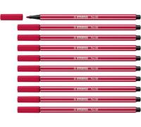 STABILO - Rotulador premium - Pen 68 - Pack de 10 - rojo oscuro