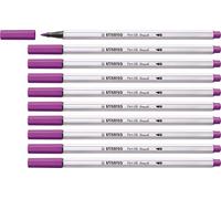 STABILO - rotulador premium punta de pincel - Pen 68 brush | ancho de línea variable, pack de 10, lila