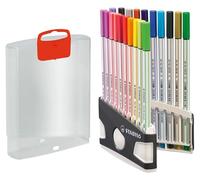 STABILO - Rotulador premium con punta de pincel para grosores de línea variables - Pen 68 brush - ARTY - Estuche ColorParade de 20 - 20 colores diferentes