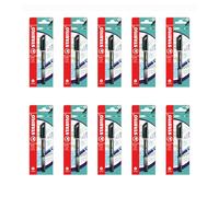 STABILO - Rotulador punta fina con amortiguación - SENSOR F - 10x Pack de 1 - Color negro