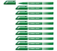 STABILO - Rotulador punta fina con amortiguación - SENSOR F - punta fina - Pack de 10 - verde