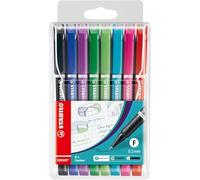 Rotulador stabilo punta de fibra 0,3 mm sensor blister de 8 unidades colores surtidos