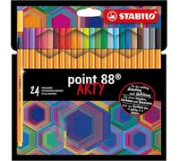 STABILO - Rotulador punta fina - point 88 - Estuche ARTY de 24-24 colores