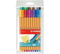 STABILO - Rotulador punta fina - point 88 - Estuche de 20 - 20 colores diferentes