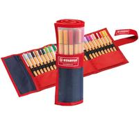 STABILO Rotulador punta fina point 88 - Estuche rollerset con 25 colores