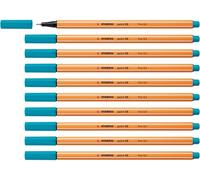 STABILO Rotulador point 88 – Punta fina 0,4 mm – Caja 10 unidades – Azul claro