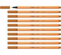 STABILO - Rotulador punta fina - point 88 - Pack de 10 - Color neón, rosa fluorescente
