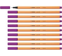 STABILO - Rotulador punta fina - point 88 - Pack de 10 - lila