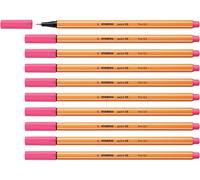 STABILO - rotulador punta fina - point 88 | pack de 10, rosa claro