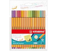 STABILO - rotulador punta fina - point 88 | pack de 18, soft colors