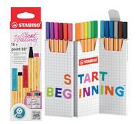 Boli stabilo point 88 18-u 8818/5 estuche carton