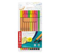 STABILO Rotulador puntafina point 88 y rotulador Pen 68 Estuche con 5 unidades d