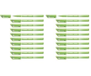 STABILO, Rotulador puntafina SENSOR - Punta fina 0.3 con sistema de amortiguación - Caja con 10 unidades Color verde hoja (Paquete de 2)