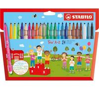STABILO - Rotulador - Trio A-Z - Estuche de 24-24 colores diferentes