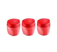 STABILO - sacapuntas con depósito - woody 3 in 1 | sacapuntas, para lápices extra gruesos, pack de 3, rojo
