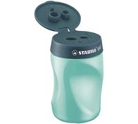 STABILO - Sacapuntas ergonómico para zurdos - EASYsharpener - 3 en 1 - petrol