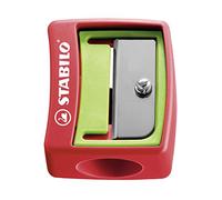 STABILO - sacapuntas - woody 3 in 1 | sacapuntas, para lápices extra gruesos, 12x, rojo/verde