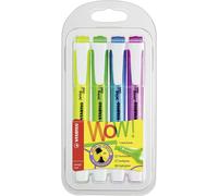 Stabilo Swing Cool pack de 4 marcadores fluorescentes surtidos, punta biselada 1-4 mm