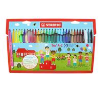 STABILO Trío a-Z Fieltro Punta de Fibra Rotuladores En Cartera 30 Varios Colores