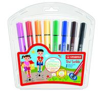 Stabilo Trío Scribbi Grueso Fieltro/Bolígrafos Punta de Fibra Cartera 8 Surtido