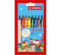 Stabilo Trío Scribbi Grueso Fieltro/Bolígrafos Punta de Fibra Cartera 8 Surtido