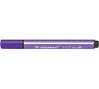 STABILO Trio Scribbi - Rotulador escolar ergonómico triangular con sistema de amortiguación en la punta - Caja con 5 unidades - Color violeta