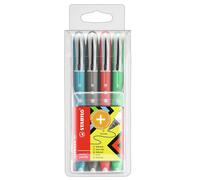 STABILO worker + colorful - Roller - Estuche con 4 colores - Multicolor 4 unidad