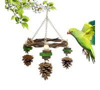 Stable Bird Swing, Chewing Pet Toy Perch, Hummingbird Style Swing Toy, Bird Playground Exercise Accessory for Parrot Sparrow Pet Indoor Outdoor Perching Activity 9.06x5.9in