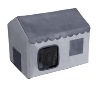 Stable Cat Cave - Foldable Kitten Bed, 46x43x38cm Cat Tent with Washable Lining, Sturdy Oxford Cloth Material Pet Bed, Pet Shelter Sleeping Area, Nest Cave Cushion for Animal Rest