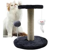 Stable Design Cat Tree Tower, Cat Tree with Feather and Spring Ball, Interactive Cat Scratch Toy, Fun Cats Scratch Post with Toys 10.24x10.24x11.02 Inches for Indoor, Cats, Kitten