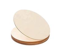 Staccatory 10 piezas de madera natural, discos redondos de madera sin terminar para manualidades, centros de mesa, adornos de Navidad, 15 cm