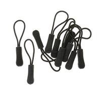 Staccatory 10 Tirador de cremallera antideslizante, cremallera, remolque de extension de cremallera, practico y para mochila, chaqueta, etc. - Negro