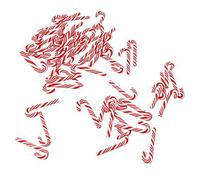 Staccatory 100 bastones de Navidad hechos a mano, color rojo y , decoración del hogar