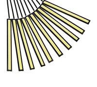 Staccatory 10X 12V Impermeable DRL LED Luces de Tira Barras Camping Caravana Coche COB-Blanco