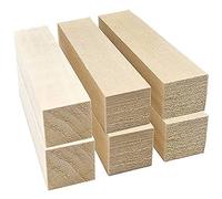Staccatory 6 bloques de tallado de tilo para principiantes, kit de manualidades para tallar madera
