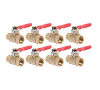 Staccatory 8 interruptores de de válvula de bola de latón resistente de 1/4 pulgadas, macho y hembra, rosca NPT