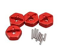 Staccatory Adaptador hexagonal de buje de rueda combinador de aluminio de 12 mm para piezas de repuesto de coche RC 144001 1/14, rojo