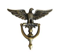 Staccatory Aldaba de puerta de zinc con cabeza de águila para puerta delantera, decoración del hogar, anillo de muebles