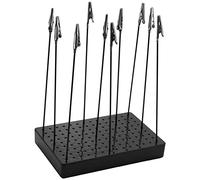 Staccatory Base de soporte de pintura de 9 x 14 agujeros con 10 piezas de clip de cocodrilo de metal, juego de herramientas de modelado, juguetes, accesorios