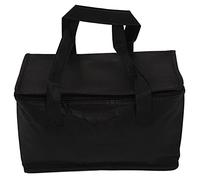 Staccatory Bolsa de compras aislada: Bolsa de compras plegable con de cremallera para compras reutilizables calientes y frías Catering, congelación de alimentos,Etc, Negro